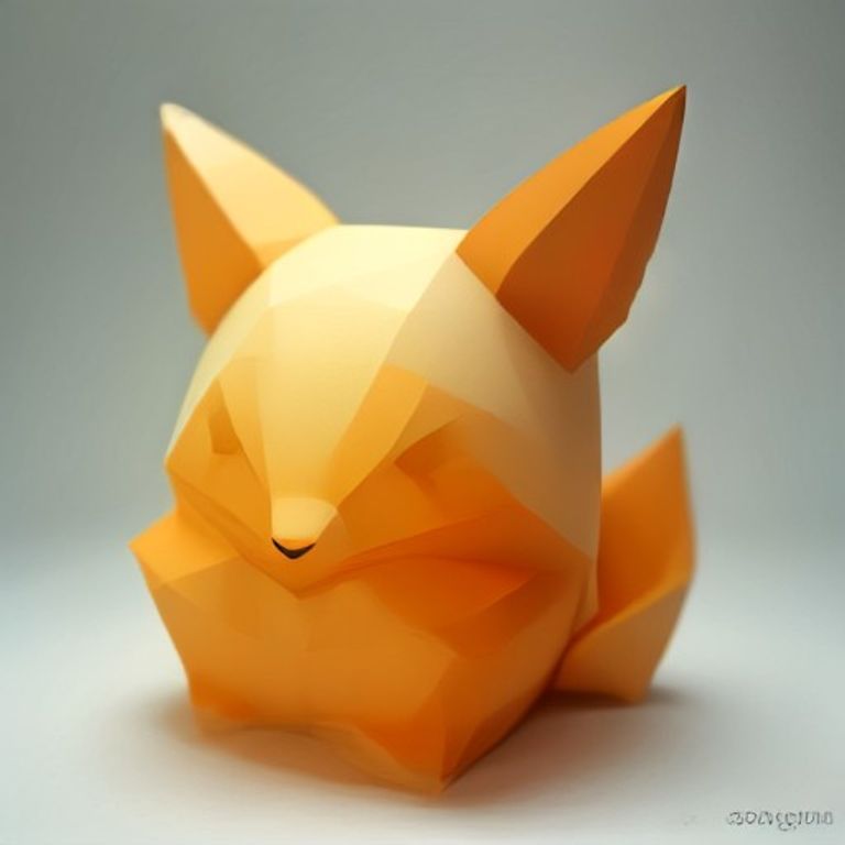 Example papercraft fox design
