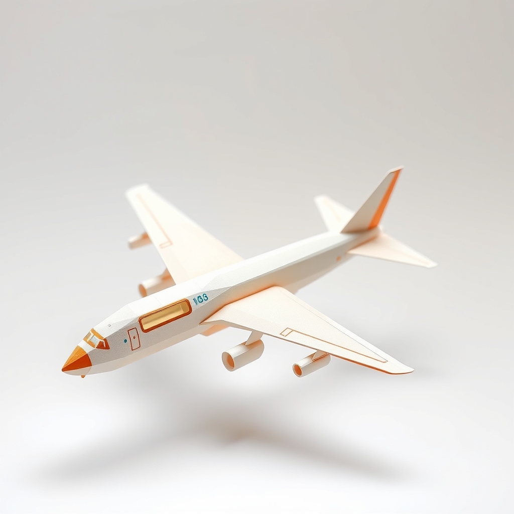 Airplane Of Mercado Pago Papercraft Design