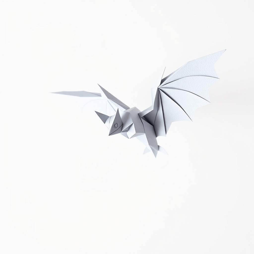 Bat In Flight Papercraft Design