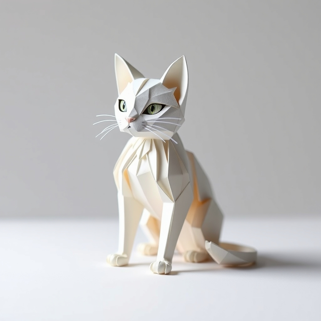 Cat Papercraft Design — AI Generated