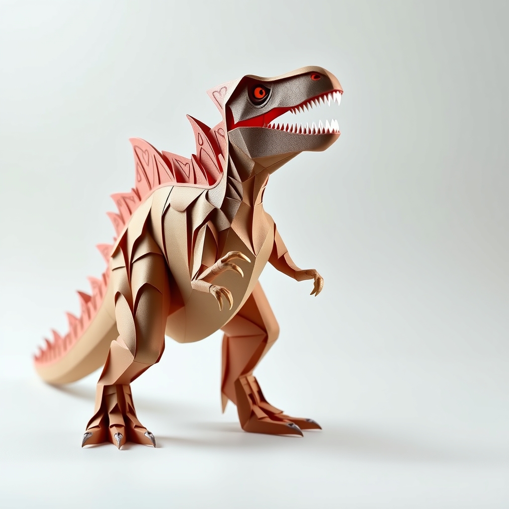 Fierce Dinosaur Character Papercraft — Free Fantasy