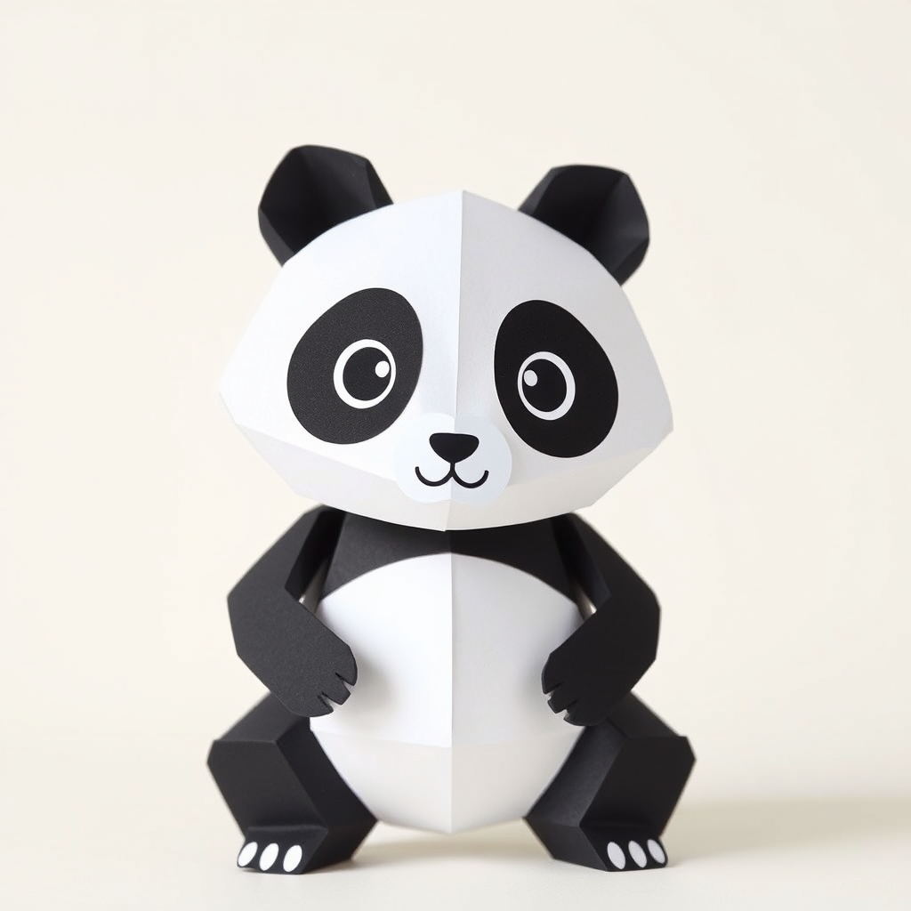 Cute Panda Papercraft — Free AI Design