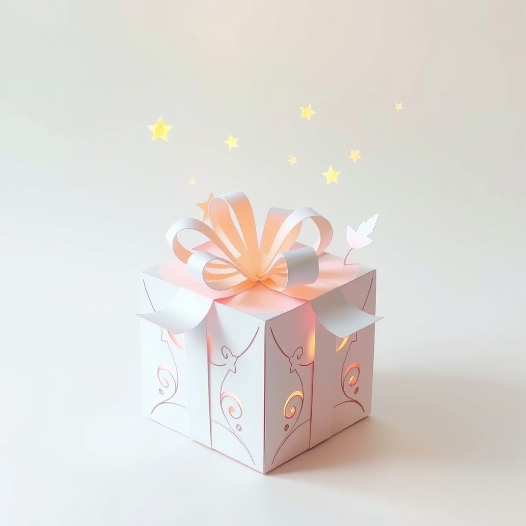 Gift Box Papercraft Design — Free Fantasy Papercraft