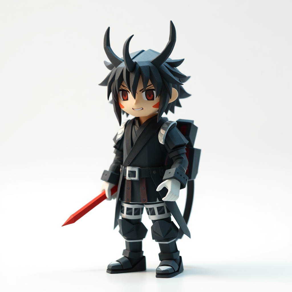 Handsome Red-Haired Character Papercraft — Free Pixel