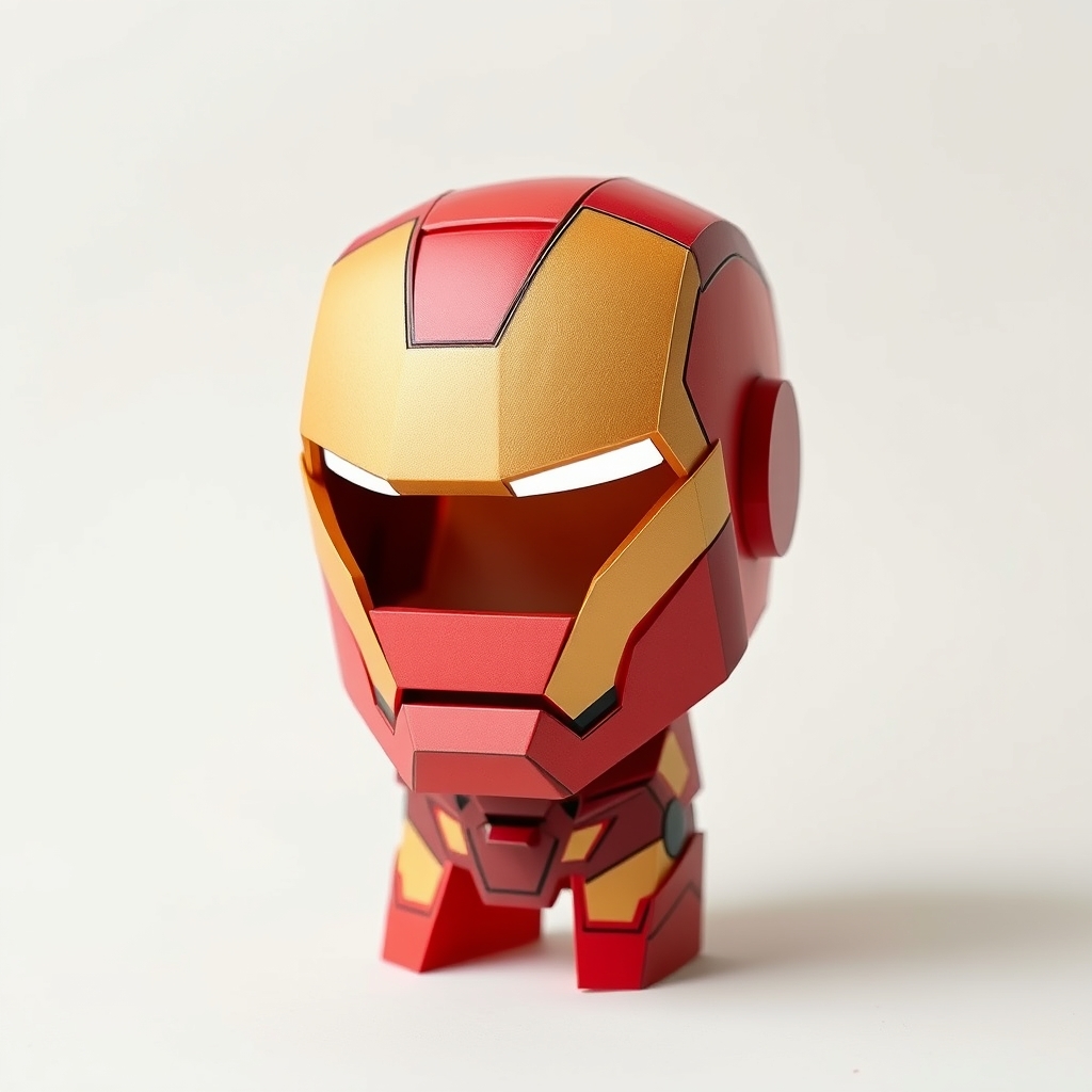 Iron Man Helmate Papercraft Design — AI Generated