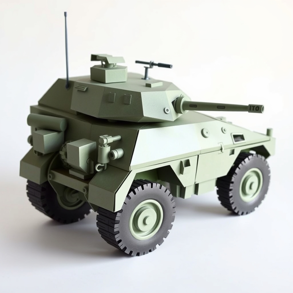 K808 Wheeled Armored Personnel Carrier Papercraft Design