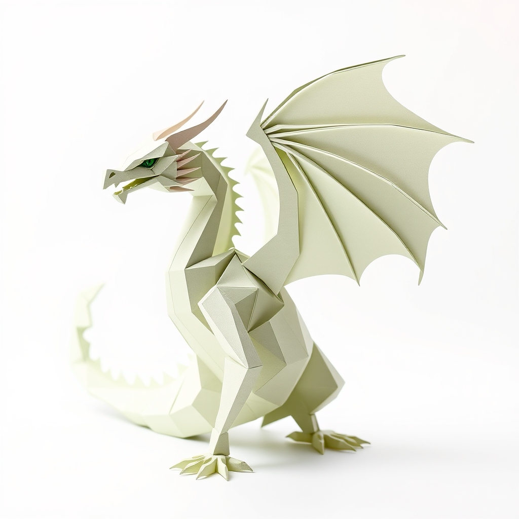 Low Poly Dragon Papercraft Design