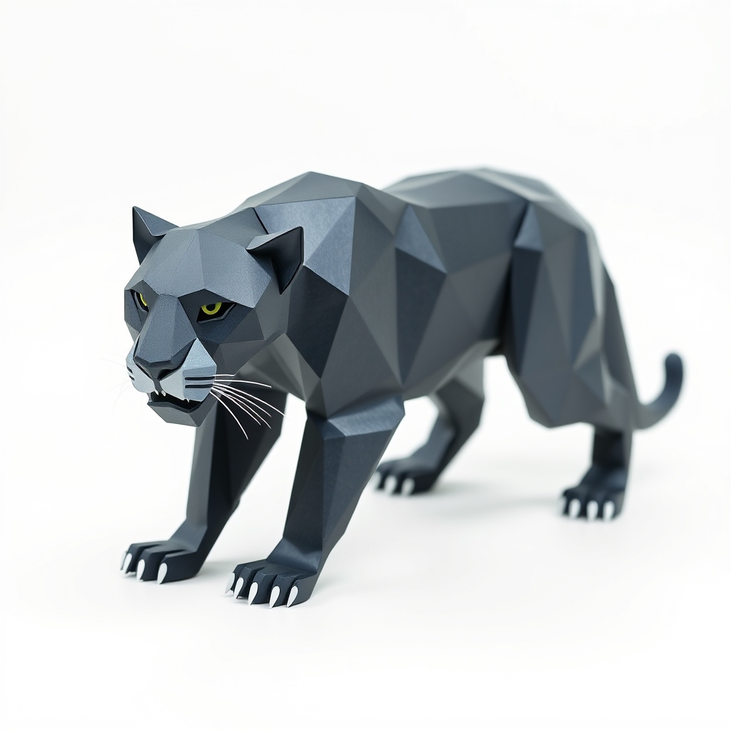 Low Poly Panther Papercraft — Free 3D Papercraft Design