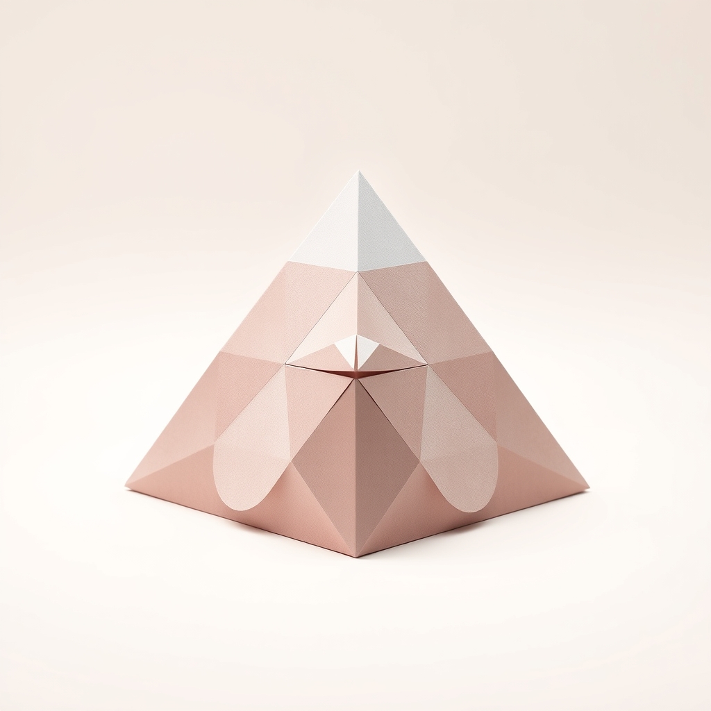 Low Poly Pyramid Papercraft Design