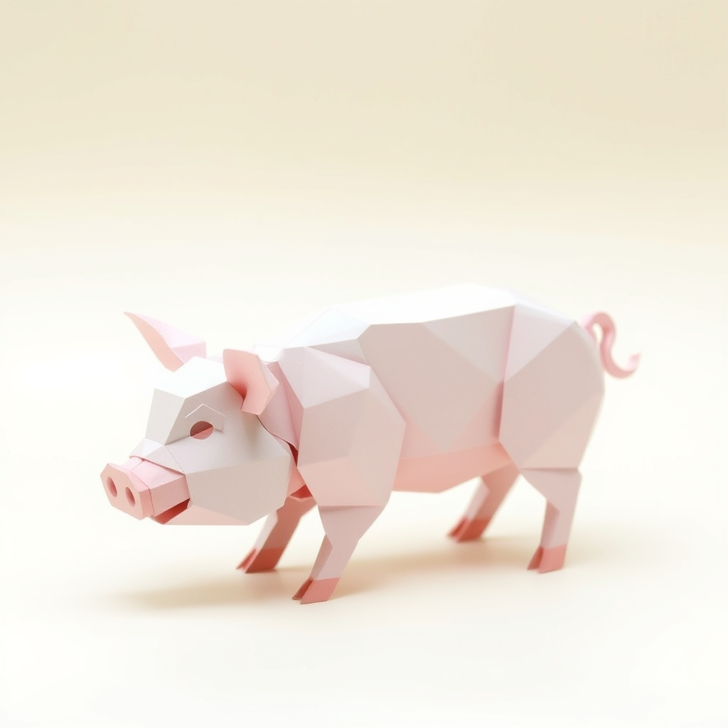 Pig Papercraft Design — AI Generated