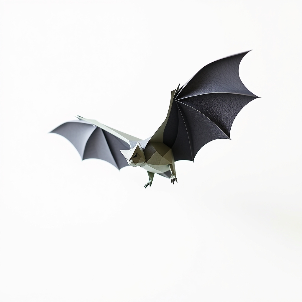 Realist Bat In Flight Papercraft Design