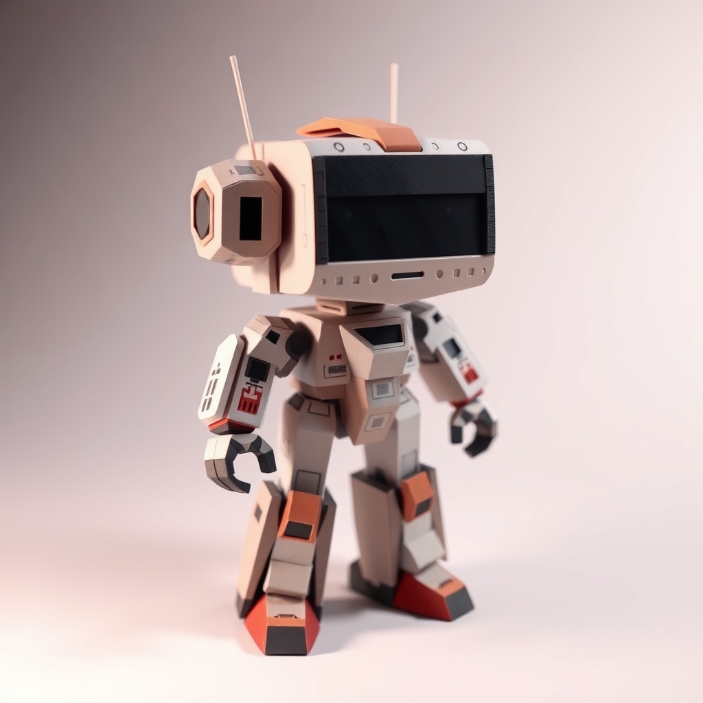 Robot Toy Papercraft Design — AI Generated
