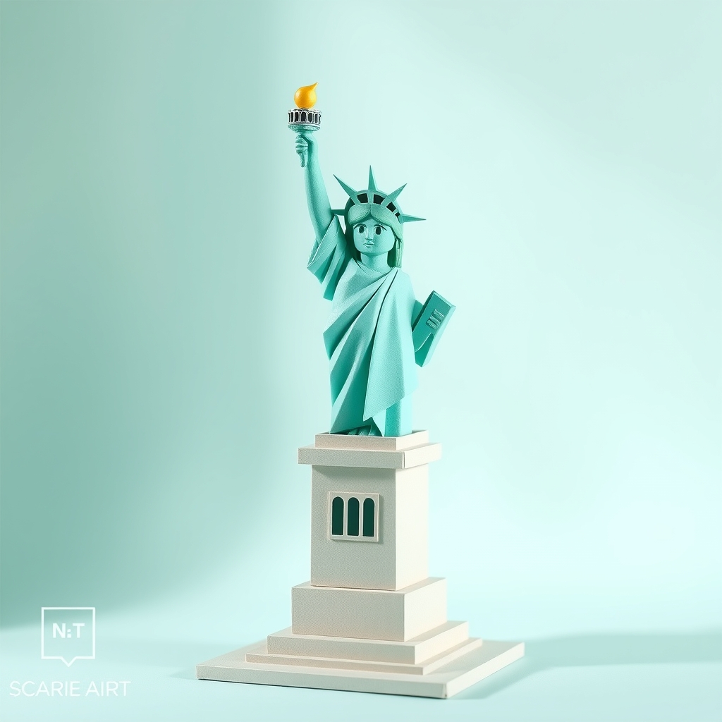 Statue Of Liberty Papercraft Design — AI Generated