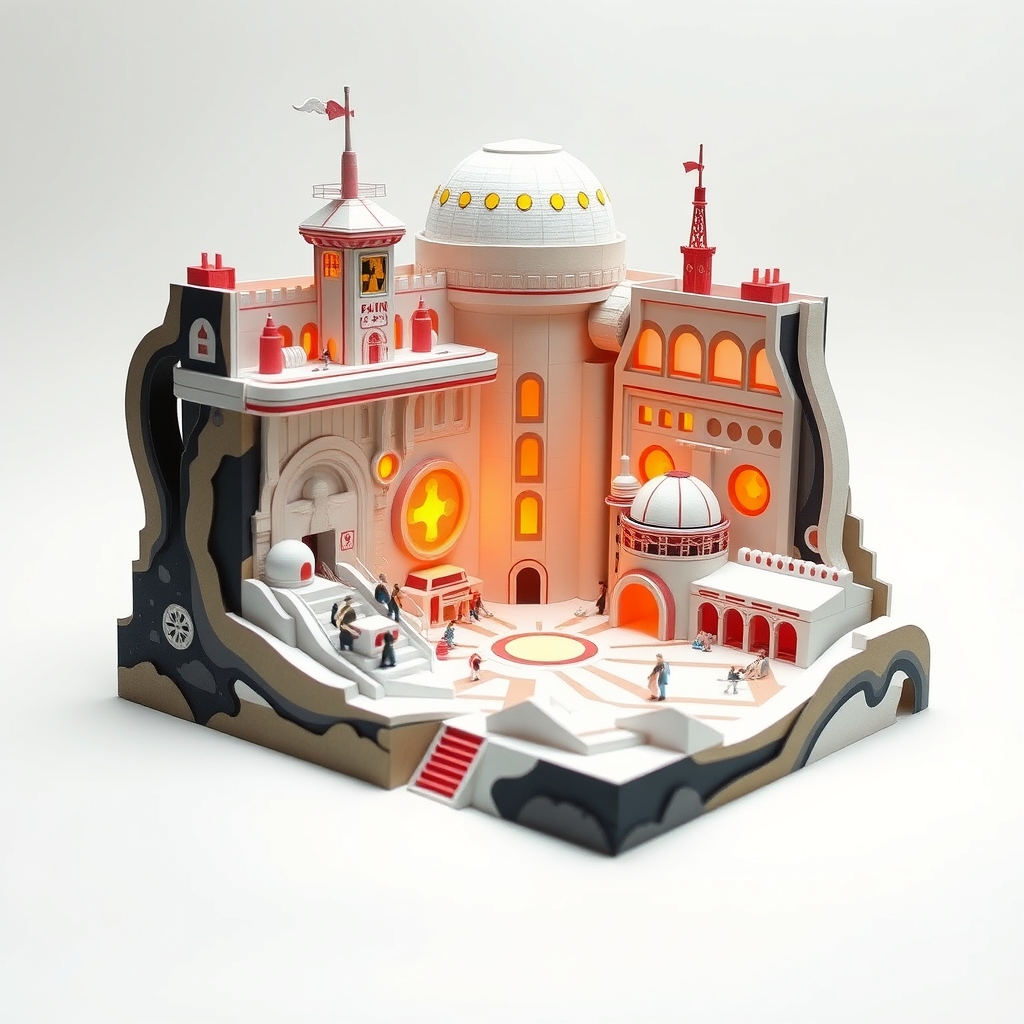 Usina Nuclear Papercraft Design