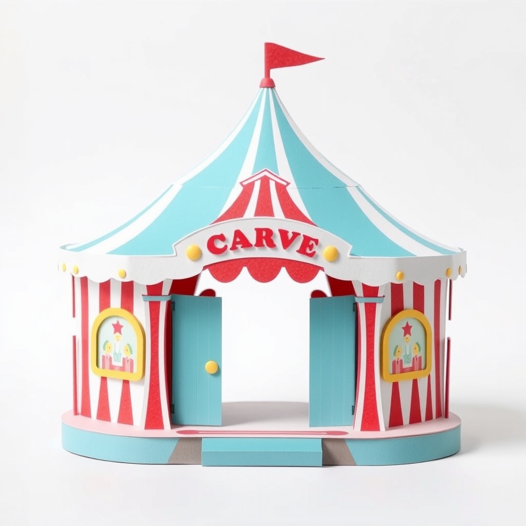 Carnival Entrance Papercraft — Free Cute Design